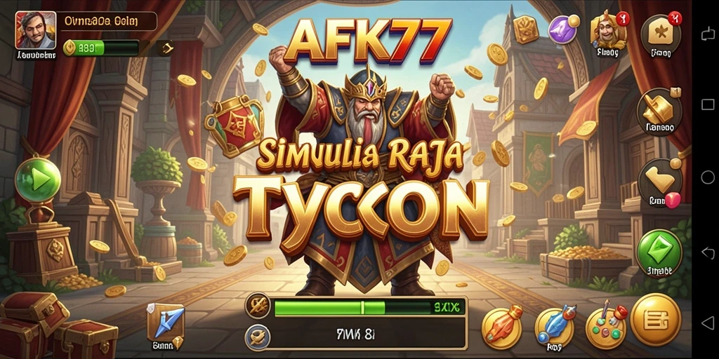 Tampilan gameplay AFK77 yang menarik dan interaktif dalam genre Tycoon.
