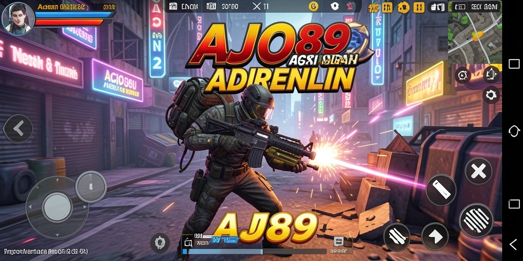 Screenshot AJO89 menunjukkan karakter sedang beraksi dalam pertarungan sengit.