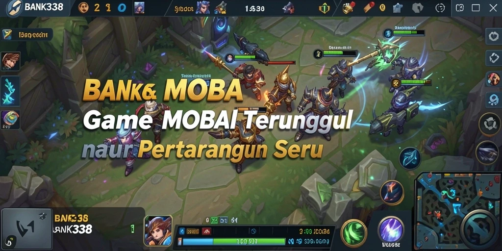 Tampilan seru dari gameplay BANK338 dengan aksi MOBA yang intens.