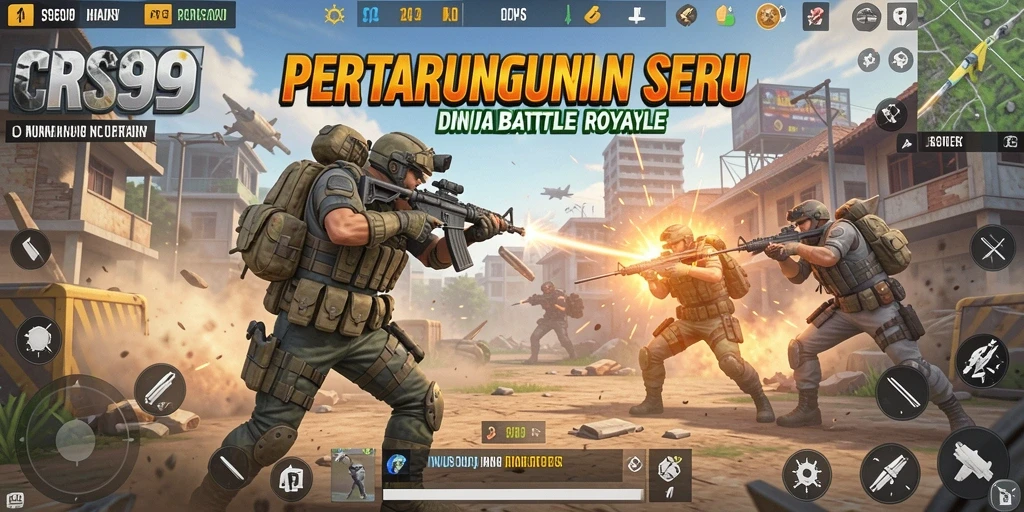 Gameplay menarik di dalam arena tempur Battle Royale.