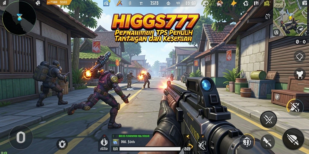 Tampilan gameplay seru dalam HIGGS777 dengan aksi TPS yang mendebarkan.