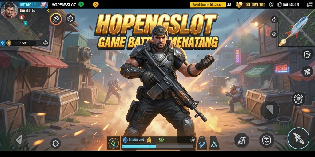 Screenshot gameplay HOPENGSLOT menunjukkan aksi seru dalam pertarungan Battle Royale.
