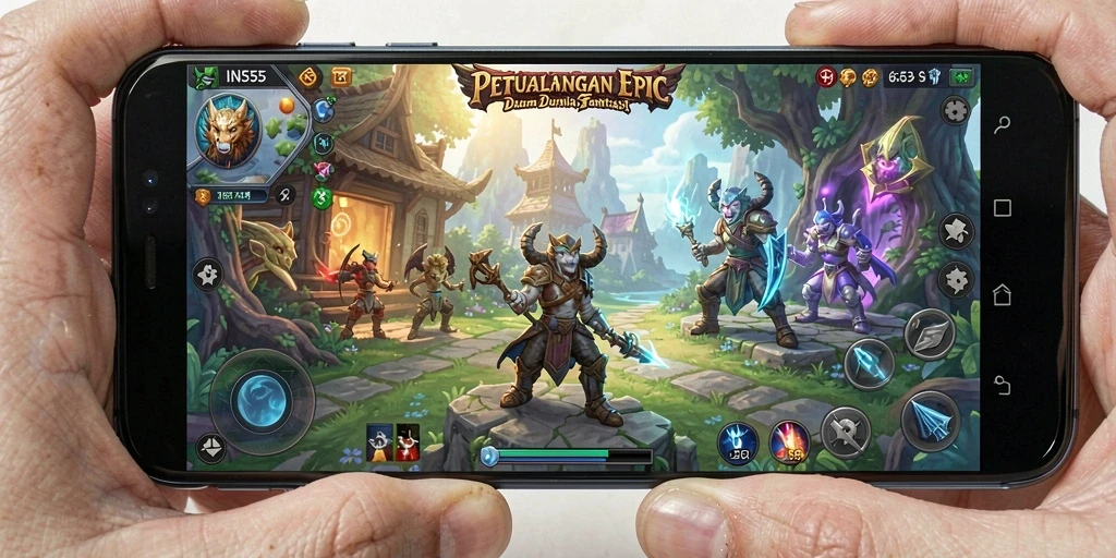 Tampilan mendalam dari gameplay RPG INS55 yang menakjubkan.