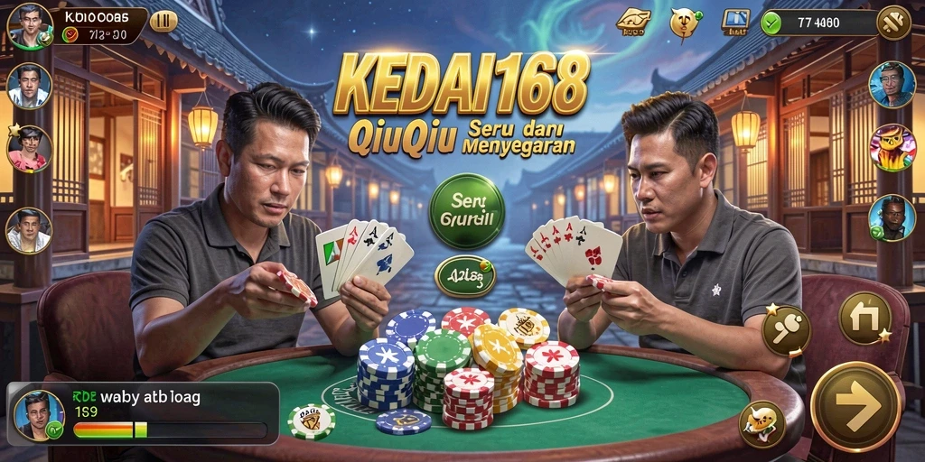 Tampilan gameplay seru KEDAI168 dalam permainan QiuQiu.