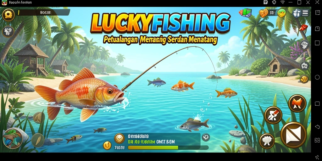 Gameplay seru dalam LUCKYFISHING dengan visual yang menakjubkan.