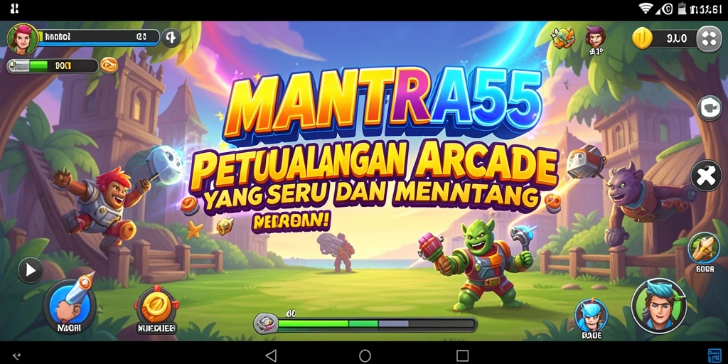 Tangkapan layar gameplay MANTRA55 yang penuh aksi dan tantangan.