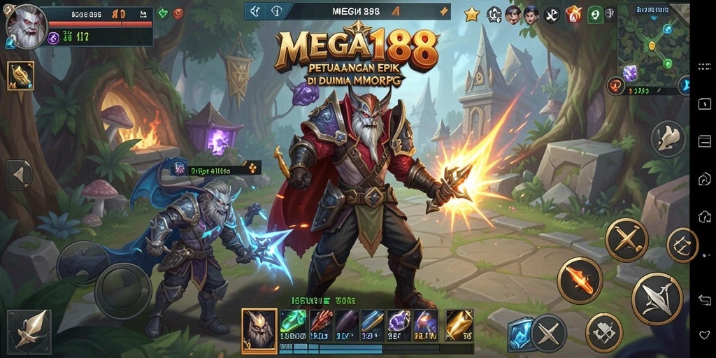Tampilan gameplay <strong>MEGA188</strong> yang memukau di dunia MMORPG.