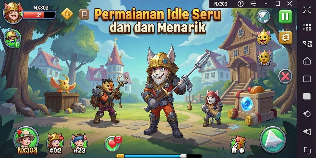 Tampilan gameplay NX303 yang menarik dan penuh warna.