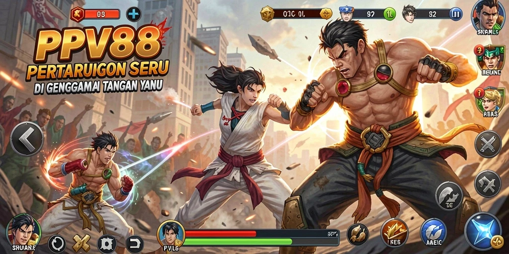 Screenshot PPV88 menampilkan aksi pertarungan yang mendebarkan