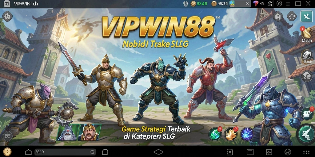 Screenshot gameplay <strong>VIPWIN88</strong> yang menunjukkan pertempuran strategi yang seru.
